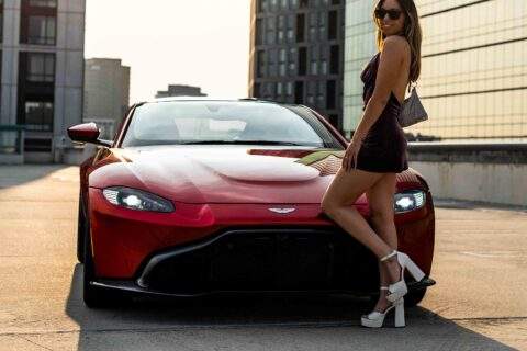 ASTON MARTIN VANTAGE along with our Models | Capital Exotic luxury Car Rental in DC, MD, VA