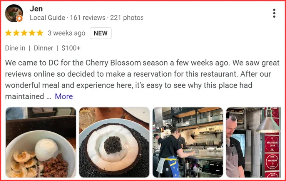 ROSE's LUXURY restaurant regular customer review