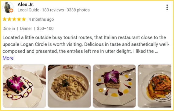 TORTINO Restaurant customer's views