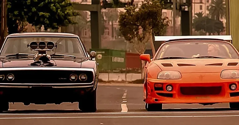 Fast And Furious (2001) Vin Diesel in American muscle car