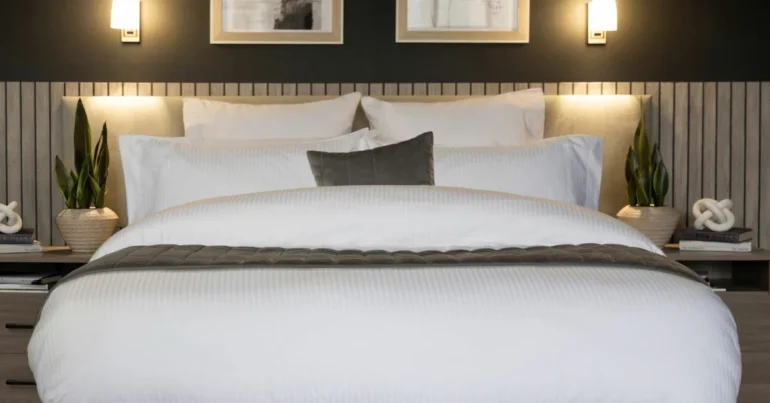 High-Quality Bedding And Linens in luxury hotel room