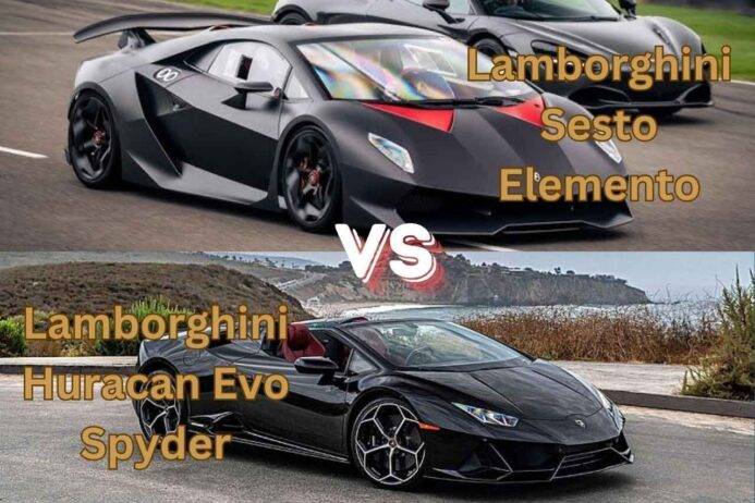 Lamborghini Huracan Spyder VS lamborghini sesto elemento