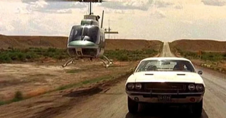 Vanishing Point (1971) vintage muscle car in scene