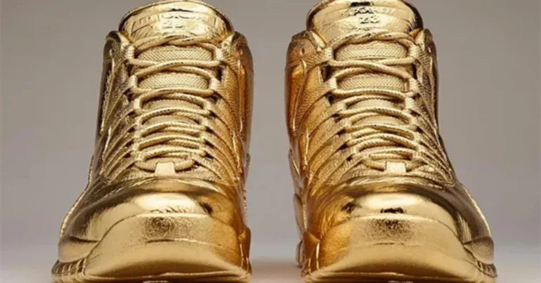 Solid Gold OVO x Air Jordans | most expensive sneakers