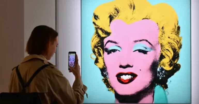 Shot Sage Blue Marilyn by Andy Warhol | expensive art